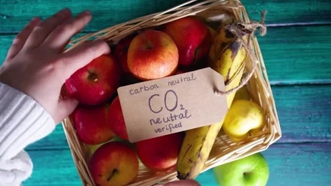 Carbon neutral, CO2-free concept product Stock Footage 167218304