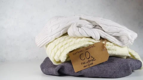 Carbon neutral, CO2-free concept product Video stock 167218306