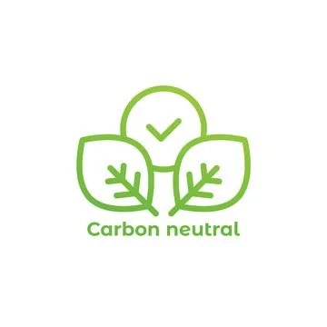 Carbon neutral icon on white, vector Stock Illustration