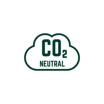 Carbon neutral icon, zero co2 emission Stock Illustration