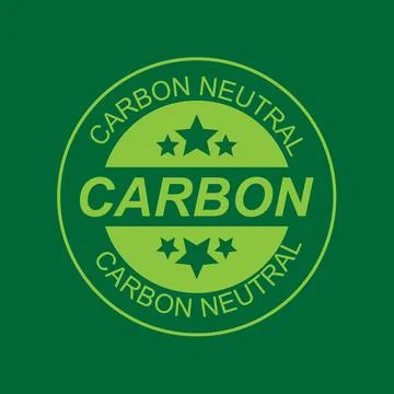 Carbon Neutral Round Eco Certification Seal Badge Stock Illustration