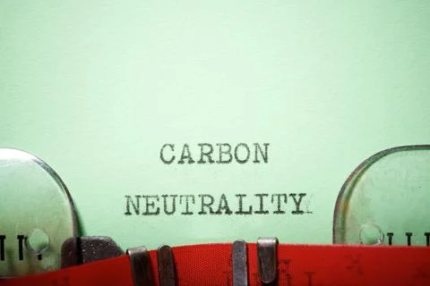Carbon neutrality text 스톡 사진