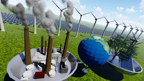 Carbon neutralization and energy conservation and emission reduction Stock Footage 193987158