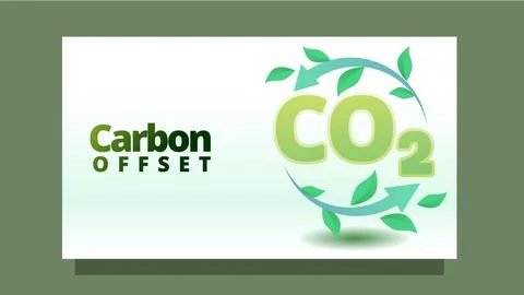Carbon offset concept. modern  vector illustration Stock Illustration
