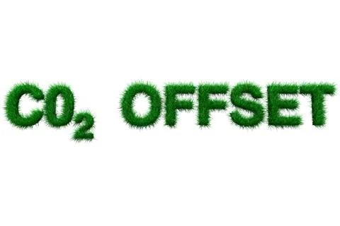 Carbon offset sign Stock Photos