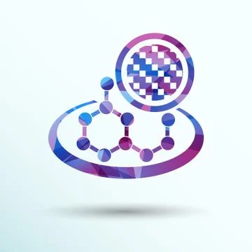 Carbon organic element molecule science background Stock Illustration