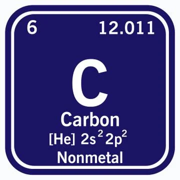 Carbon Periodic Table of the Elements Vector illustration eps 10 스톡 일러스트