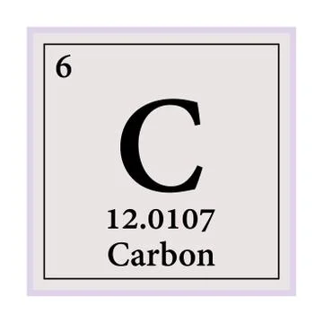 Carbon Periodic Table of the Elements Vector illustration eps 10 Stock Illustration