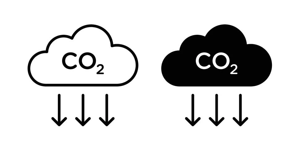Carbon reduction icon bundle for website design projects Stock Illustration