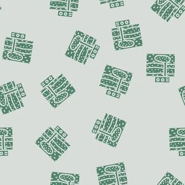 Carbon sequestration future technology glyph vector seamless pattern Stockillustratie