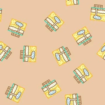 Carbon sequestration future technology vector seamless pattern Stock Illustration