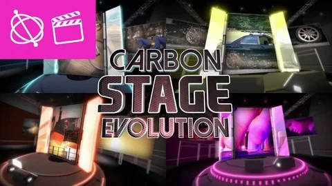 Carbon Stage Evolution - Apple Motion and Final Cut Pro X Template 스톡 After Effects