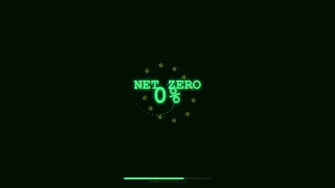 Carbon Zero - Carbon Dioxide Molecule Symbol Animation Stock Footage 340365123
