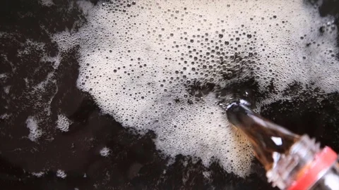 Carbonated beverage with bubbles, closeup Stock Footage 73604590