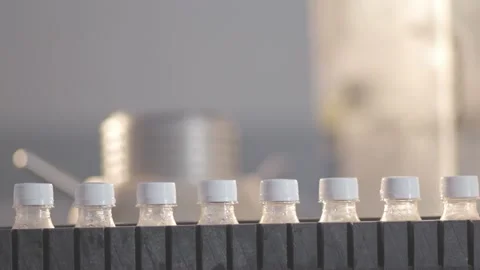 Carbonated Drinks and Soft drinks manufacturing plant Stock Footage 130696429