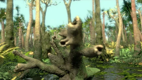 Carboniferous forest Stock Footage 141068129