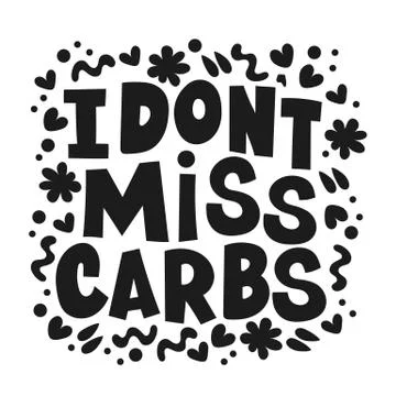 CARBS DANGEROUS Nutrition Problem Vector Illustration Set Stock Illustration