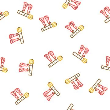 Carcass conveyor vector seamless pattern Stock Illustration