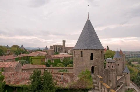 Carcassone Tower Stock Photos
