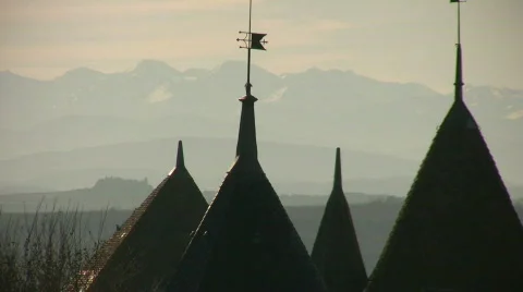 Carcassonne View 2 Stock Footage 133741