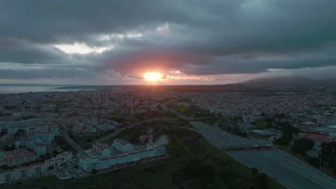 Carcavelos Drone View Stock Footage 188502708