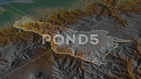 Carchi, Ecuador. Topographic relief map with surface waters: Graphic ...