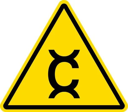 Carcinogen warning sign. Stock Illustration