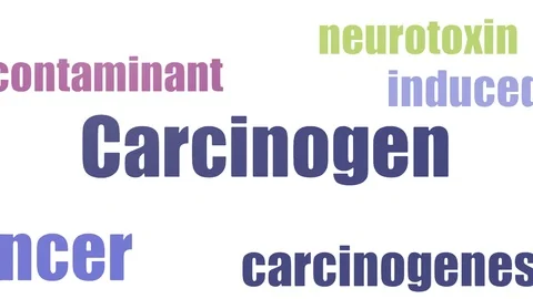 Carcinogen Word Cloud Animated On White Background Stock Footage 107232220