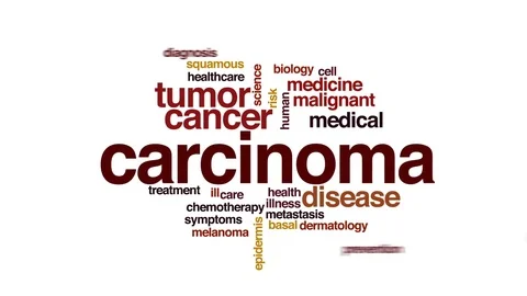 Carcinoma animated word cloud, text design animation. Stock Footage 72416756