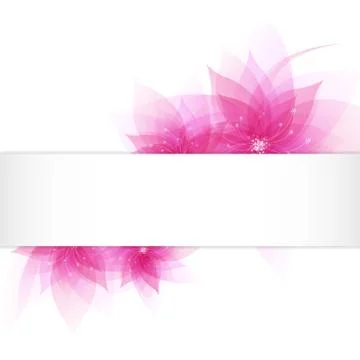 Card with abstract flowers Stock Illustration