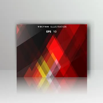 Card with abstract geometrical background Stock Illustration