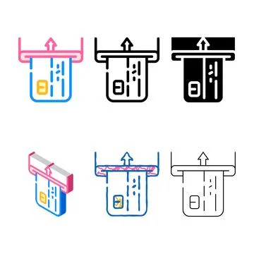 Card accept color icon vector clean Stock Illustration