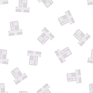 Card accept glyph vector seamless pattern Stockillustratie