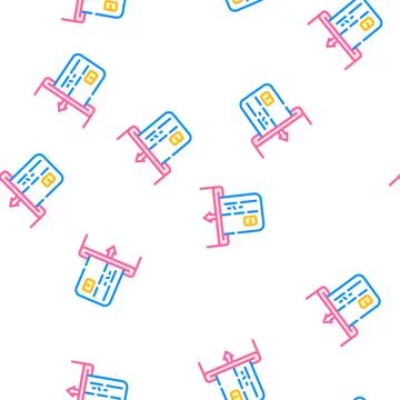 Card accept vector seamless pattern Stockillustratie