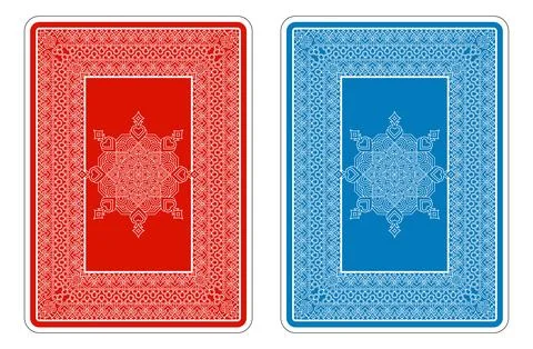 Card Backs Pattern from Deck of Playing Cards Stock Illustration