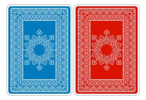 Card Backs Pattern from Deck of Playing Cards Stock Illustration