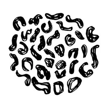 Card banner design pattern black isolated on white leopard panther fur, abstr Illustrazione stock