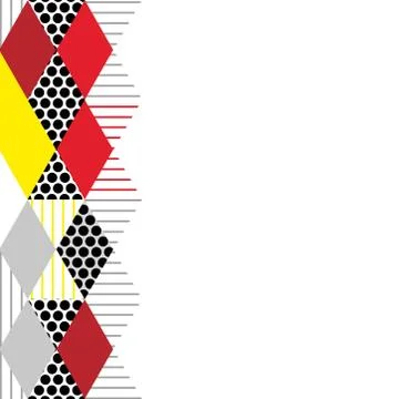 Card banner template Geometric elements Memphis Postmodern Retro fashion styl Stock Illustration