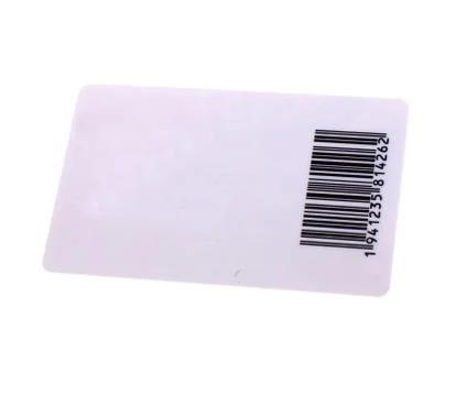 Card with bar-code isolated over white background Stock-Fotos
