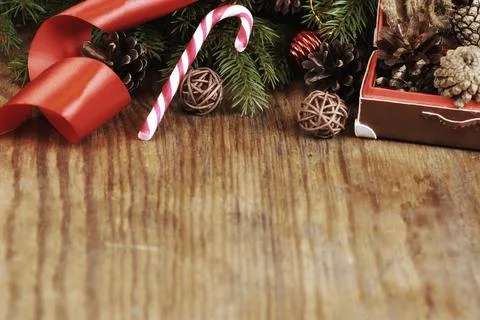 Card branch background cone snowflake Stock Photos