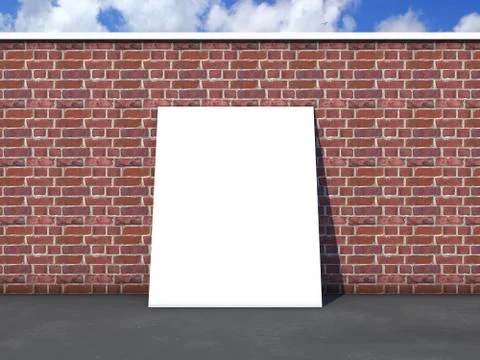 Card on brick wall Stock Illustration