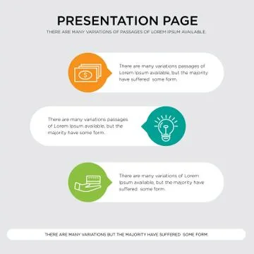 Card, bulb, dollar presentation Stock Illustration