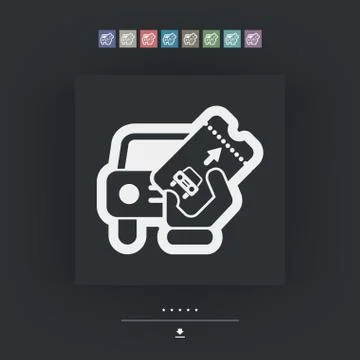 Card car icon Stock Illustration