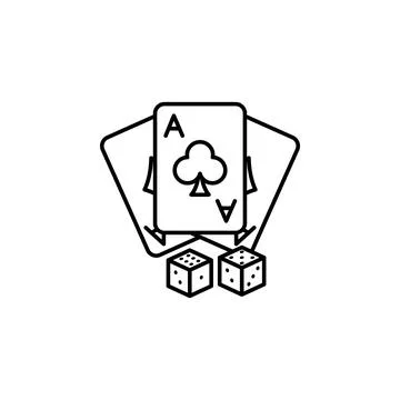 Card, chips, casino icon. Element of casino icon Stock Illustration