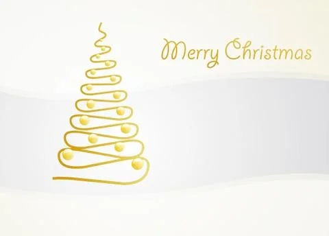 Card with christmas tree Stock Illustration