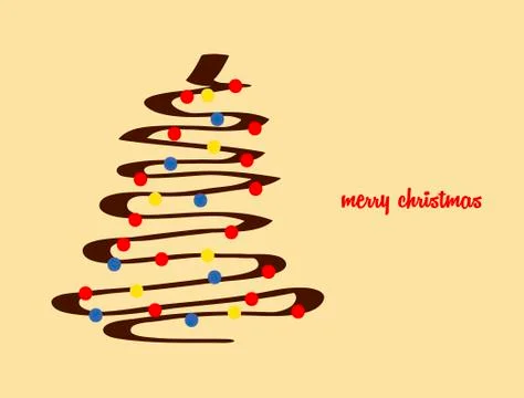 Card with christmas tree Stock-Illustration