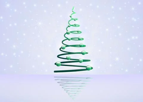 Card with christmas tree Illustrazione stock