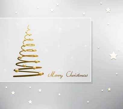 Card with christmas tree Stock-Illustration