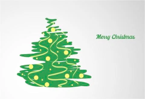 Card with christmas tree Stock-Illustration
