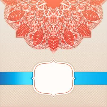 Card with a circular ornament - 2 Stock Illustration
